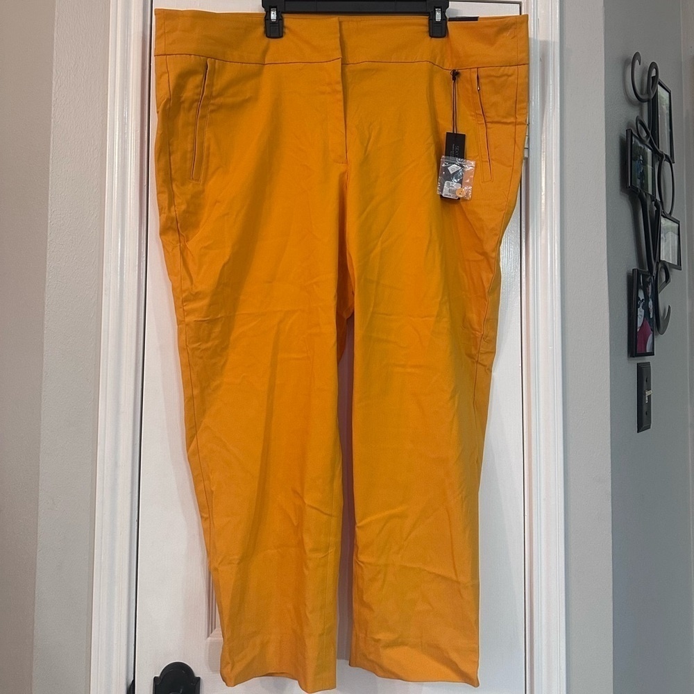 Lane Bryant Women's Vibrant Orange Ankle Pants - Picture 1 of 4